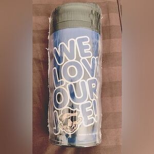 NEW Joe Paterno PENN STATE “We Love Our Joe!” Plastic Travel Mug Uni-Mart Sealed